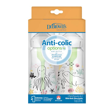 Dr. Brown's Anti-Colic Options+ Μπιμπερό με Φαρδύ Λαιμό 270ml - Σετ 2 τεμαχίων